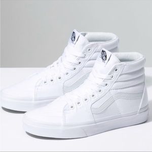White High Top Vans - barely used Women’s 8.5.